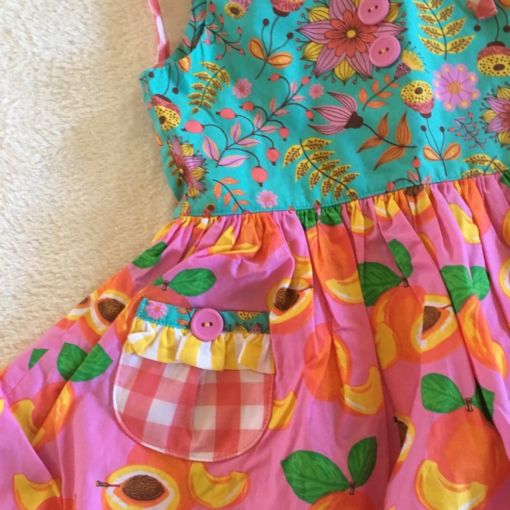 Eleanor Rose Georgia Peach dress 3-4